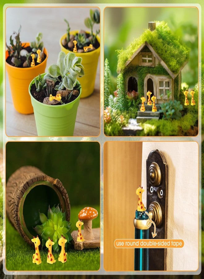 Simgoing 50 Pcs Mini Resin Giraffe Christmas Party Gifts Tiny Giraffe Resin Ornaments for Garden Home Decoration Zoo Animal Micro Landscape Ornaments Kit Fairy Accessories (Cute) - Image 5